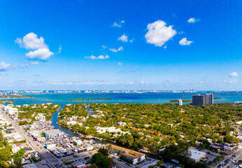 Fototapeta premium Aerial photo Upper East Side Miami Biscayne Bay 2025