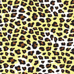 Abstract Leopard Print Seamless Pattern for Textile Print on Fabric – Modern Indigo and Beige Animal Design