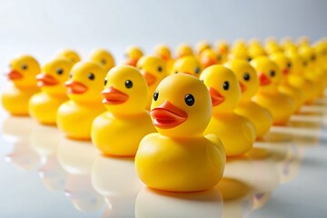 Perfectly Aligned Ducks: A Conceptual Image of Order and Precision