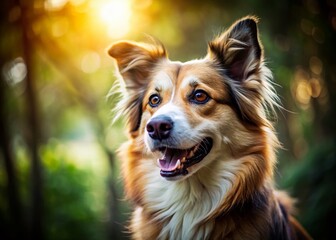Playful Canine Poses: Candid Shots of a Dog's Uninhibited Joy