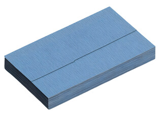 Abstract 3D Render of a Blue Metallic Textured Layered Geometric Shape