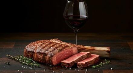 Grilled Steak with Red Wine