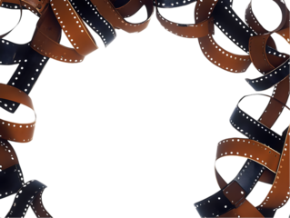 Abstract Filmstrip Frame on Black Background Transparent PNG Illustration