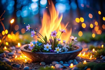 Spring Equinox Fire Pit:  Warmth & Blossoms Embrace the Season