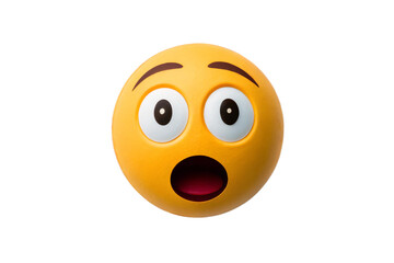 Fototapeta premium Shocked Emoji Face 3D Render on White Background
