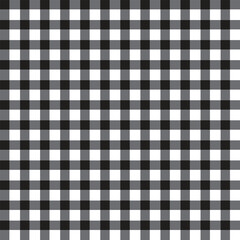 Classic Black and White Gingham Seamless Pattern for Textile Print for Fabric