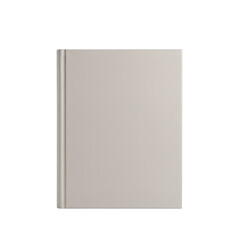 Naklejka premium Minimalist book cover mockup, hardcover, front view, on transparent background