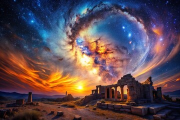 Starry Night Prophecy: Celestial Visions of Biblical End Times