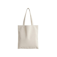 Simple tote bag mockup, canvas texture, hanging, transparent background, no shadows