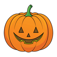 A glossy Halloween pumpkin with a smooth, shiny surface, glowing eyes and a mischievous grin, capturing a fun, spooky vibe with a modern, polished finish.