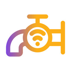water faucet gradient icon vector