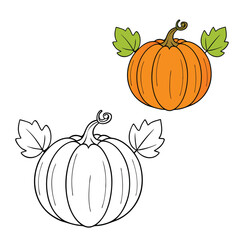 A bright orange pumpkin surrounded by colorful autumn leaves, capturing the cozy, festive spirit of fall with warm hues and natural charm.