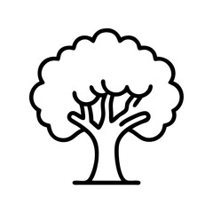 mahogany tree line drawn outline vector art - illustration of mahogany tree isolated transparent background