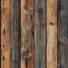 Naklejka premium Rustic Wooden Wall Texture with Natural Grain and Weathered Charm