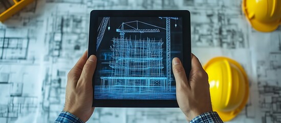 Digital Building Plan on Tablet