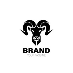 Ram Logo. Ram Logo Design. Ram Logo Brand. Ram Logo Vector Design Isolated on White Background