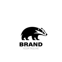 Badger Logo. Badger Logo Design. Badger Logo Brand. Badger Logo Vector Design Isolated on White Background