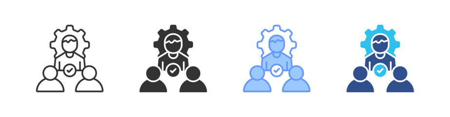 Obraz premium Leader Multi Style Icon Set Vector 