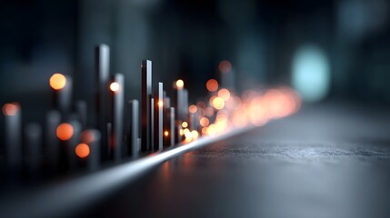 Futuristic financial hub with smart contracts as glowing data streams