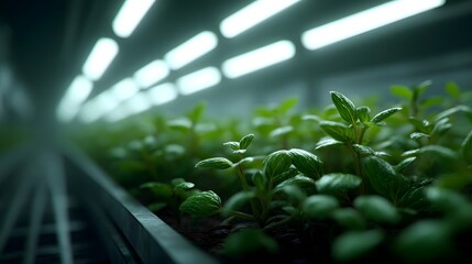 Futuristic sci-fi agricultural dome in a virtual world governed by DAOs