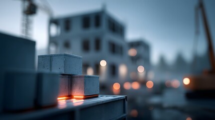 Virtual construction site with smart contract overlays on shared building materials and project timelines