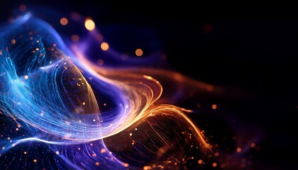 Obraz premium Abstract Energy Particle Flowing