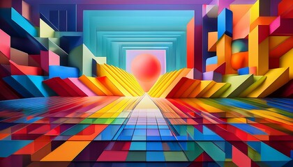 Geometric Abstract Dreamscape Style