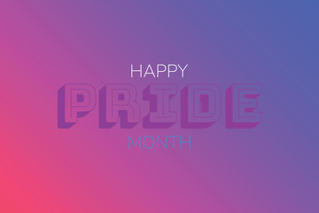 Bold Typography Pride Poster in Red to Blue Gradient