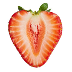 strawberry slice isolated on white background