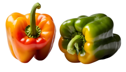 Fresh bell peppers colorful vegetables for cooking healthy food ingredients kitchen garden nutrition. png image on transparent background . PNG image