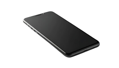 Closeup view of modern smartphone mobile phone device technology sleek design for communication and apps . png image on transparent background