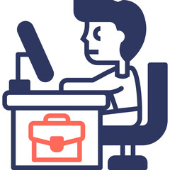 Work mixed color icon