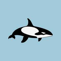 Orca logo design featuring sleek modern lines for oceanic branding visuals