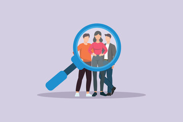 Community Focused Concept. Colored flat vector illustration isolated