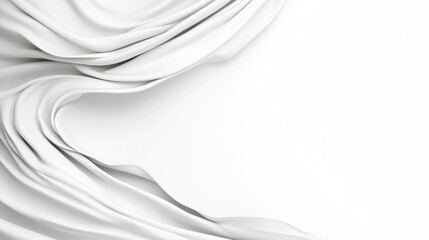 Obraz premium Smooth, flowing white fabric drapes elegantly (2)