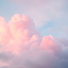 Abstract pastel pink clouds in the sky background