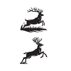 Running Deer Silhouette – Black and White Vector

Deer in Motion – Vector Wildlife Illustration

Running Stag Silhouette – Minimal Black and White Art