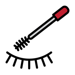 Mascara Vector Filled Icon Design