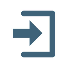 Log in icon arrow moving animation. log in concept