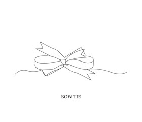 Hand drawn vector illustration of a bow tie
