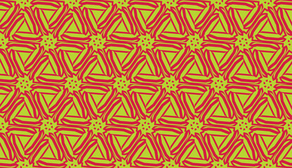 Pattern with curved line. Triangles style. Vector illustration. For you home interior wallpaper, fashion print.