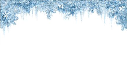 Icicles frame on white