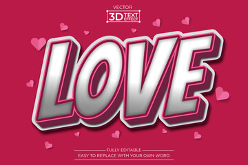 Love editable 3D Text effect