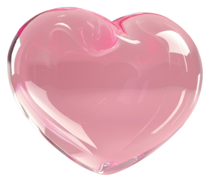PNG  Glossy pink heart illustration