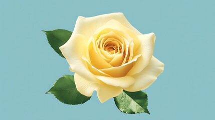 Pale Yellow Rose Closeup.