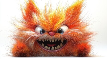 Obraz premium Furry, angry orange cat