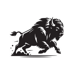 Running Bison Silhouette – Black and White Vector

Vector Bison in Motion – Running Wildlife Illustration

Bison Running Silhouette – Minimalist Vector Art