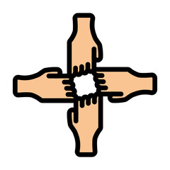 Mergers and Acquisitions (M&A) Vector Filled Icon Design