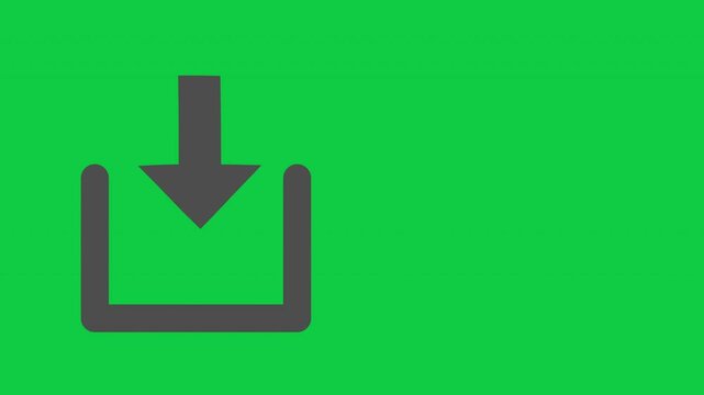 Loading icon with arrow down symbol for upload and download animation