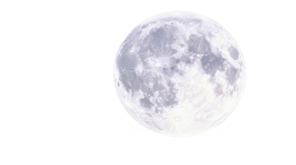 Isolated Moon Illustration Over Transparent Black Background